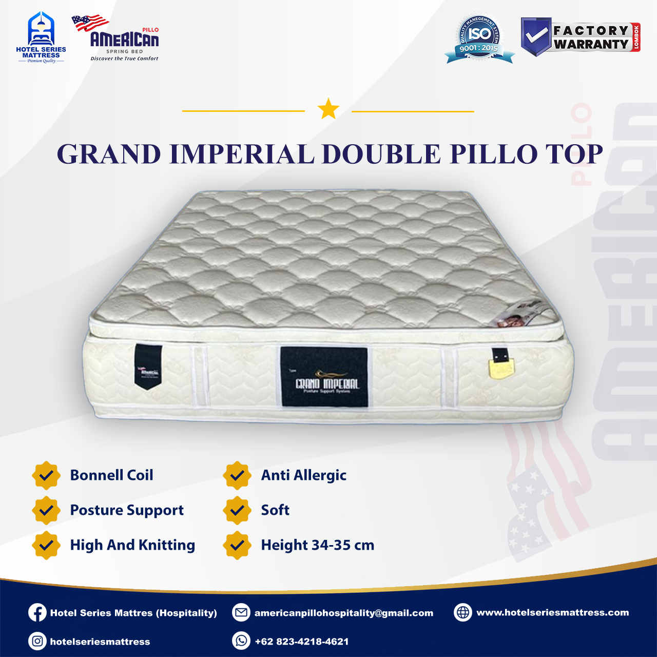 Grand Imperial Double Pillo Top